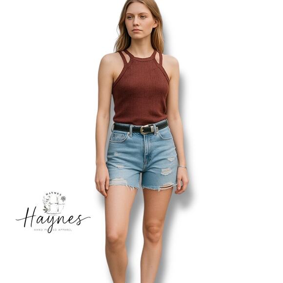 GILDED INTENT | Buckle Double Layer Ribbed Tank Size:Large {196} - Picture 1 of 8